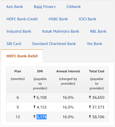 OnePlus 6 HDFC Debit