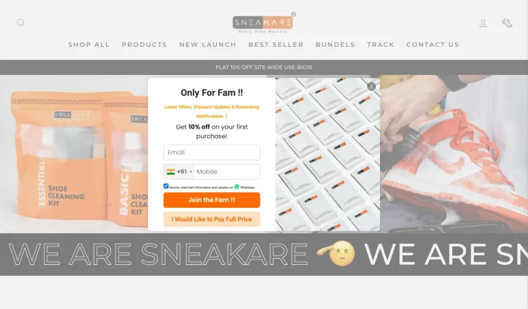 SneaKare Website