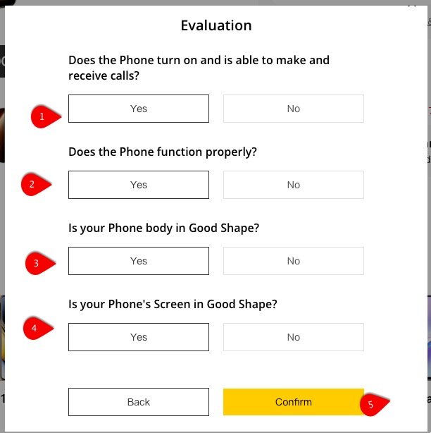 question related to your old phone which need to be exchanged