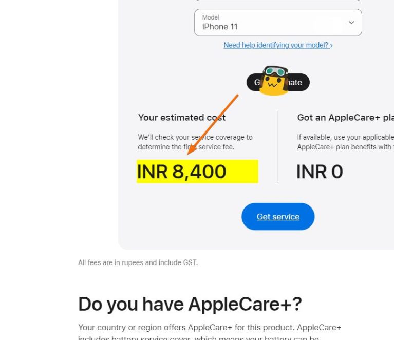 iphone 11 battery price estimation
